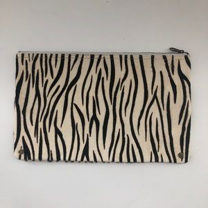 Madewell Zebra Print Leather Clutch